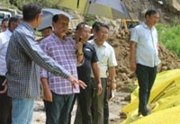 neiphiu rio visits landslide affected area at nh-29